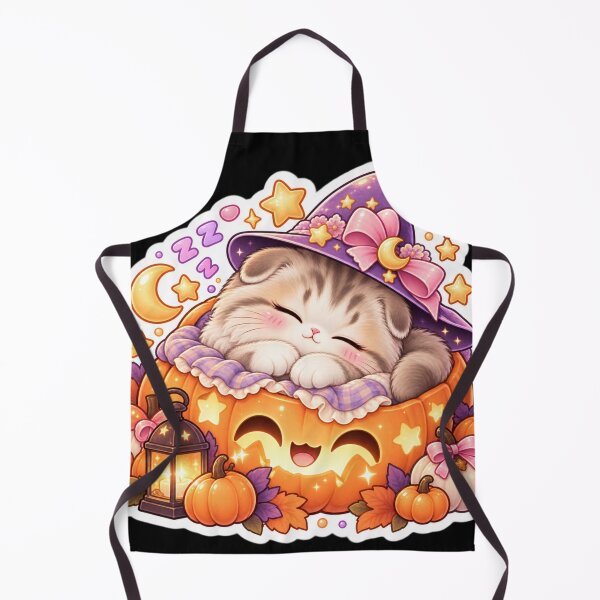Item preview, Gato bruja escocés kawaii designed and sold by Christiana-Art.