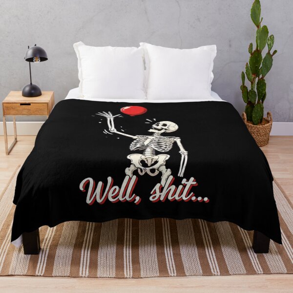 Item preview, Skeleton Lost Balloon Well Shit Funny Saying Quote Men Women designed and sold by Dmo3HarkoArt.