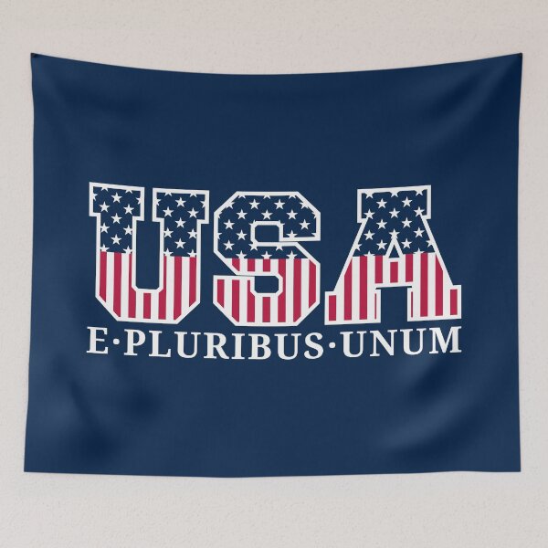 Item preview, College USA Font Red White Blue Stars And Stripes Motto designed and sold by Digital Homestead.