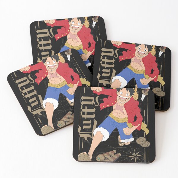 Item preview, One Piecee Anime Luffy Action Pose With Map And Pirate designed and sold by virelleelowen98.