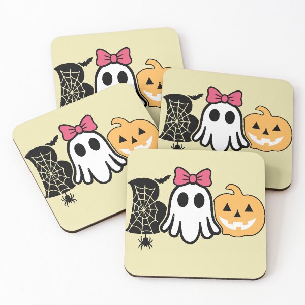 Item preview, Cute Pumpkin Ghost - Pink Bow Ghost Halloween designed and sold by AstronautMerch.