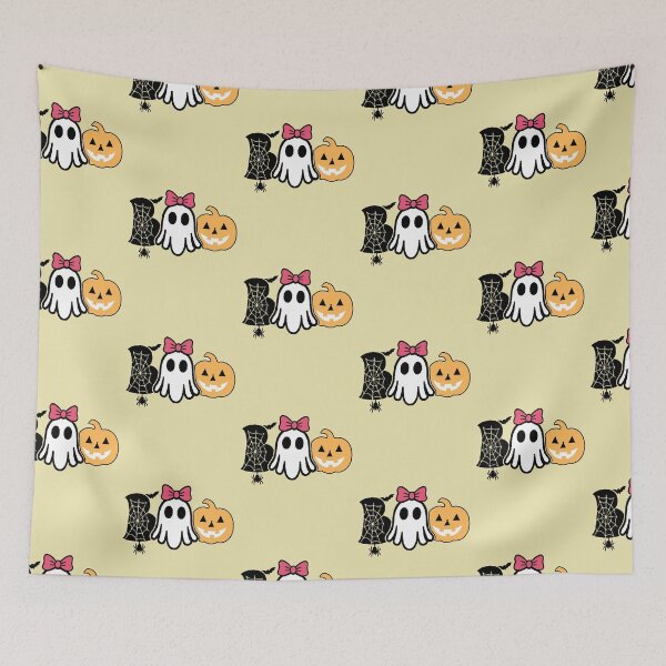Item preview, Cute Pumpkin Ghost - Pink Bow Ghost Halloween designed and sold by AstronautMerch.
