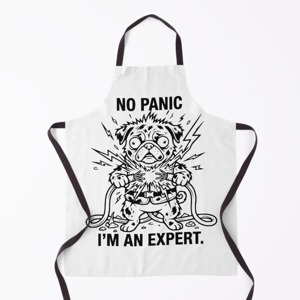 Item preview, No Panic I'm An Expert Funny Shocked Pug Dog designed and sold by The Bold Line Studio.