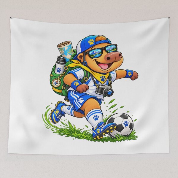 Item preview, Cute Soccer Capybara – Kick Into Adventure Football Explorer designed and sold by CapybaraTravels.