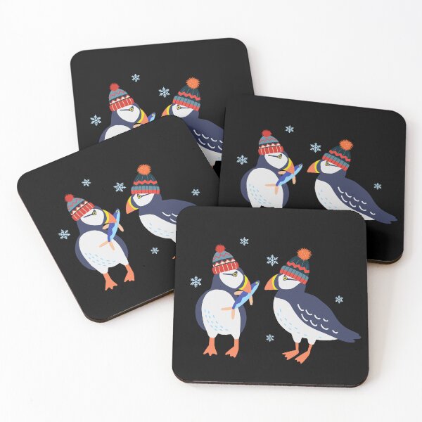 Item preview, Puffins Christmas - Festive Christmas Puffins designed and sold by AnulaArt.