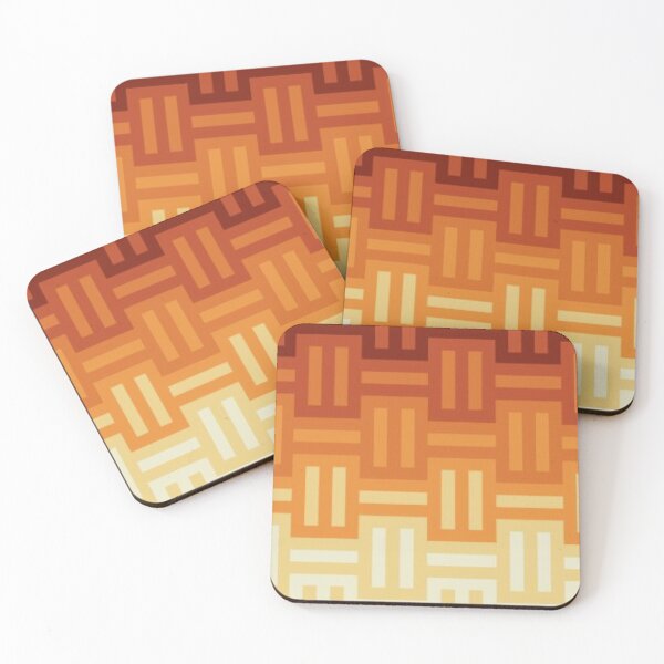 Item preview, Warm Terracotta Woven Pattern — Retro Geometric Basket Weave Seamless Pattern designed and sold by LYAN-STORE.