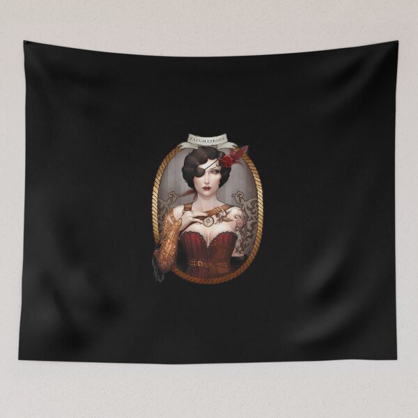 Item preview, Steampunk Pirate Lady Vintage Portrait Emblem designed and sold by DanielGonzalef.