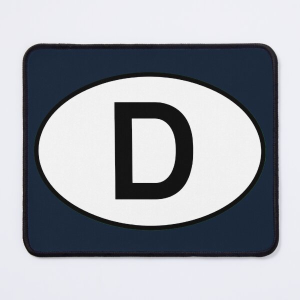 Item preview, D car decal Design designed and sold by The Digital Compass.