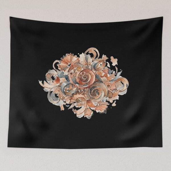 Item preview, Artistic Watercolor Pencil Shavings Spiral Pattern Design designed and sold by bvdesignart.