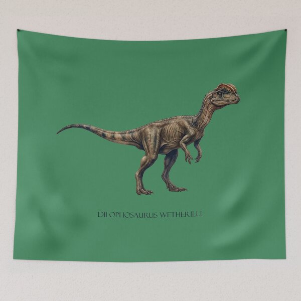 Item preview, Dilophosaurus Wetherilli: The True Jurassic Apex Predator Paleoart Print designed and sold by FreiherrPK.