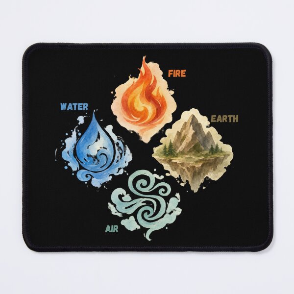Item preview, The Four Elements - Watercolor Fire Water Earth Air Illustration designed and sold by Frafri92.