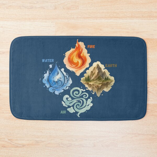 Item preview, The Four Elements - Watercolor Fire Water Earth Air Illustration designed and sold by Frafri92.