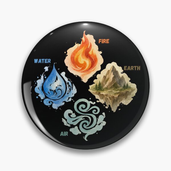 Item preview, The Four Elements - Watercolor Fire Water Earth Air Illustration designed and sold by Frafri92.