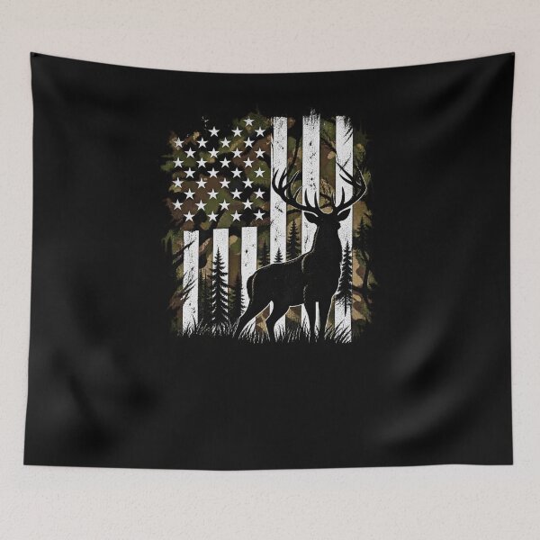 Item preview, Deer Hunter Camouflage American Flag Patriot designed and sold by drawwiika+44.