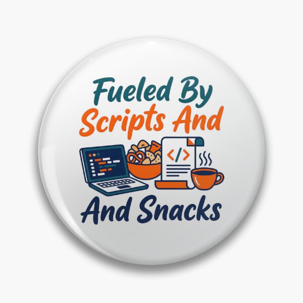 Item preview, Fueled By Scripts And Snacks Writer Design designed and sold by Brain Fog Lab.