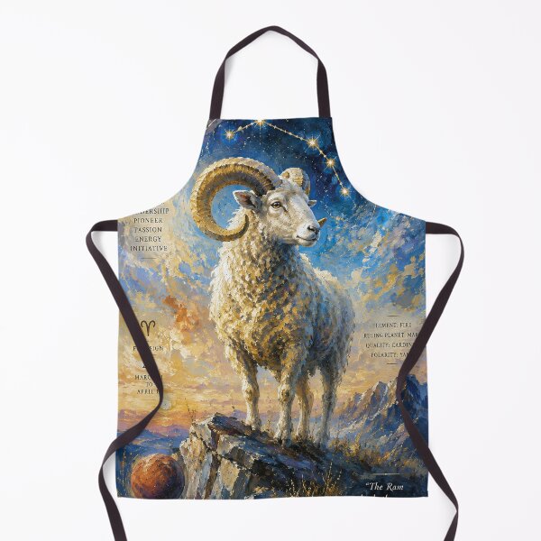 Item preview, Aries Painting – Zodiac Ram Astrology Artwork designed and sold by GalleryKauffeld.