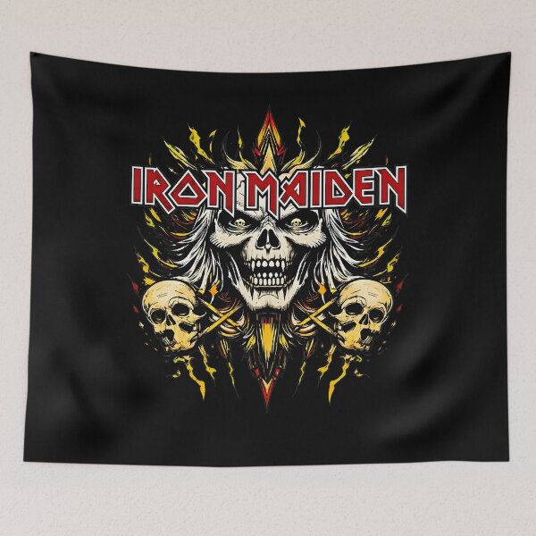 Item preview, Maiden Skull Flames Heavy Metal Band designed and sold by Rafiqrafisqy.