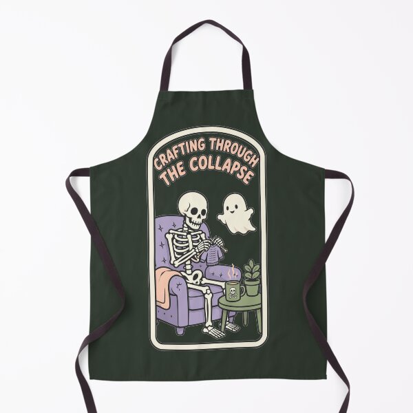 Item preview, Crafting Through the Collapse Skeleton Knitting Humor designed and sold by KungPowUnicorn.