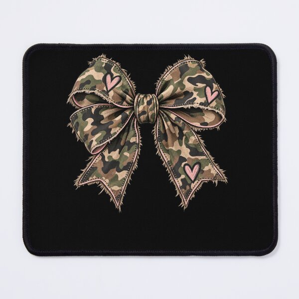 Item preview, Camouflage Bow Pink Hearts Military Girl Country Woman designed and sold by drawwiika+44.