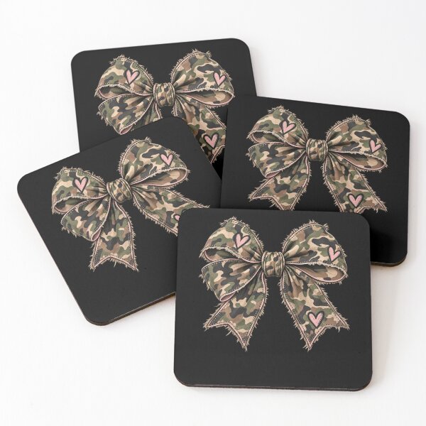 Item preview, Camouflage Bow Pink Hearts Military Girl Country Woman designed and sold by drawwiika+44.