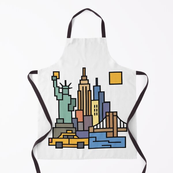 Item preview, New York City Geometric Skyline – Retro Urban Art designed and sold by JOHN44ART.