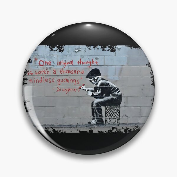 Item preview, Banksy One Original Thought Graffiti Street Art designed and sold by SampleRoulette.