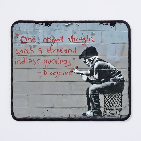 Item preview, Banksy One Original Thought Graffiti Street Art designed and sold by SampleRoulette.
