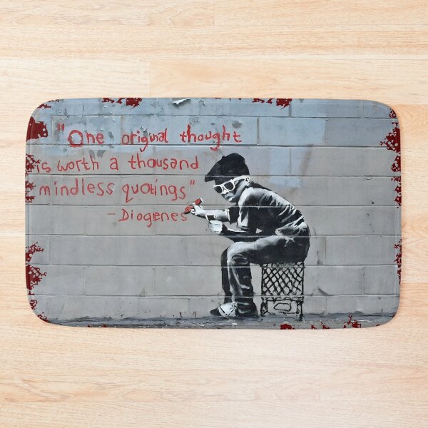 Item preview, Banksy One Original Thought Graffiti Street Art designed and sold by SampleRoulette.