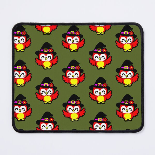 Item preview, Red Owl Witch Halloween - Kawaii Owl Witch Hat Flower designed and sold by AstronautMerch.