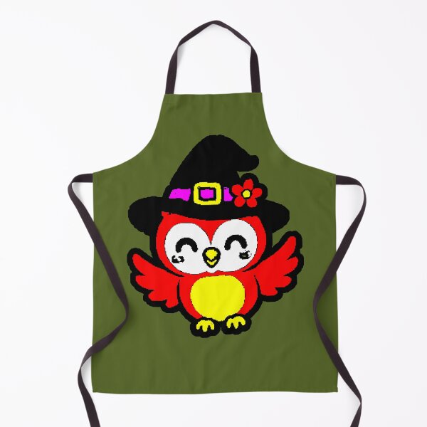 Item preview, Red Owl Witch Halloween - Kawaii Owl Witch Hat Flower designed and sold by AstronautMerch.