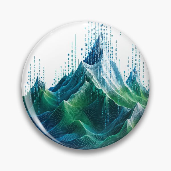 Item preview, Digital Data Landscape Mountain Waves designed and sold by Wonderful Designs.