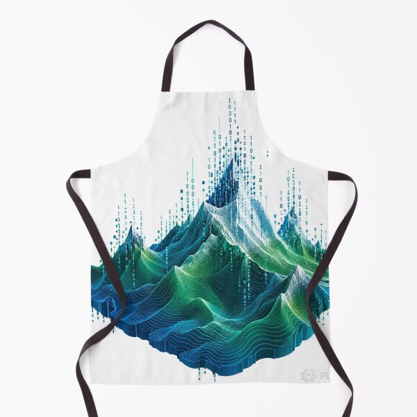 Item preview, Digital Data Landscape Mountain Waves designed and sold by Wonderful Designs.