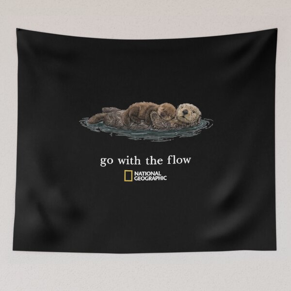 Item preview, National Geographic Otter Family Go With The Flow Cute Ocean Nature designed and sold by VelourEmber.