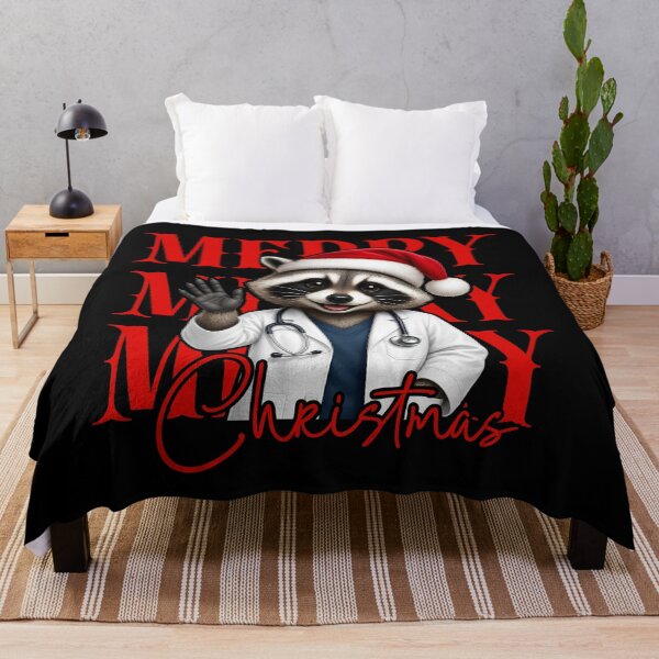 Artikelvorschau, Merry Christmas Raccoon Physician Assistant Medical Christmas Gift entworfen und verkauft von Trendvia .