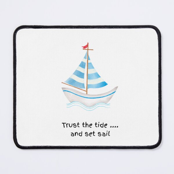 Item preview, Trust The Tide And Set Sail Watercolour Sailboat designed and sold by made by Golightly x.