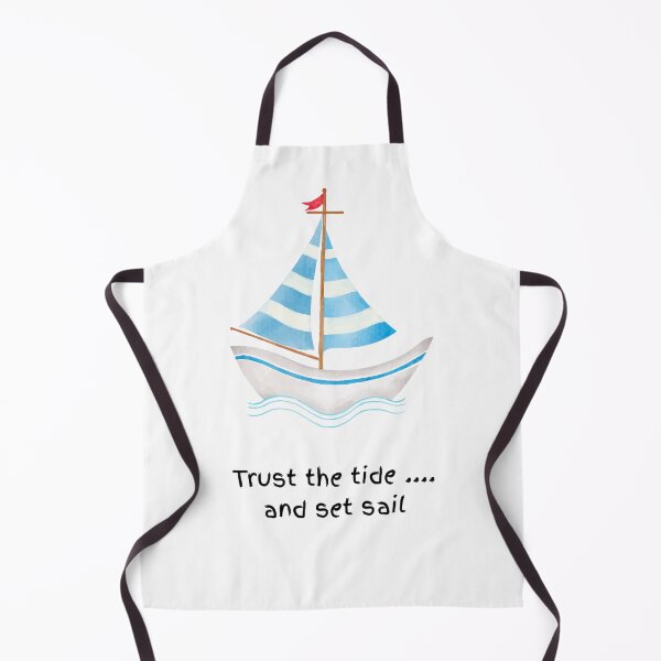 Item preview, Trust The Tide And Set Sail Watercolour Sailboat designed and sold by made by Golightly x.