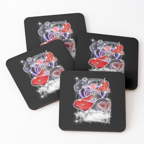 Item preview, Aesthetic Space Owls And Red Frogs Collage designed and sold by DanielGonzalef.