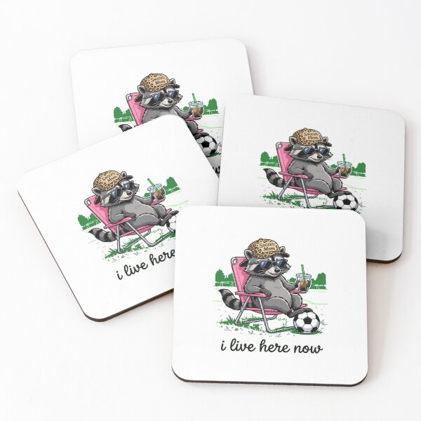 Item preview, Soccer Mom Raccoon I Live Here Now designed and sold by dudelinart.