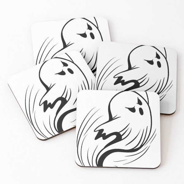 Item preview, Cute Spooky Flying Ghost Outline — Cute Halloween Phantom Line Art designed and sold by LYAN-STORE.