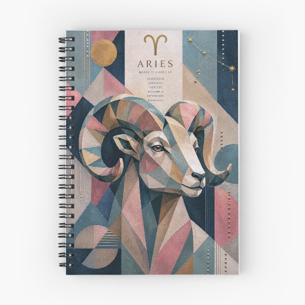 Item preview, Aries Zodiac Cubist Painting – Ram Astrology Art designed and sold by GalleryKauffeld.