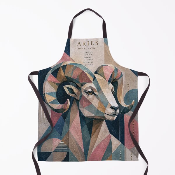 Item preview, Aries Zodiac Cubist Painting – Ram Astrology Art designed and sold by GalleryKauffeld.