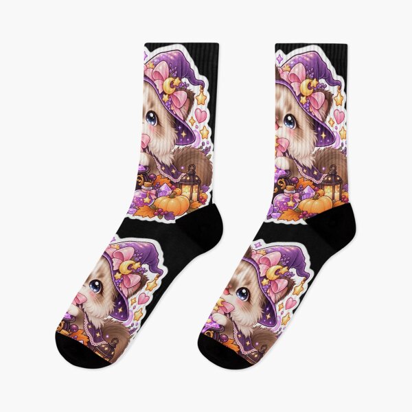 Item preview, Kawaii Ragdoll Witch Cat Halloween designed and sold by Christiana-Art.