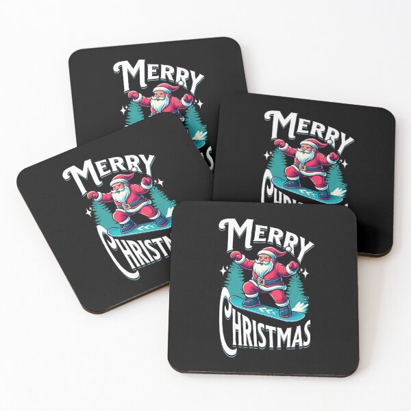 Item preview, Snowboarding Santa Claus Merry Christmas designed and sold by Loona97.