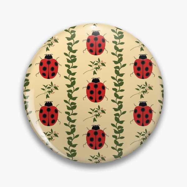 Item preview, Ladybugs and Vines- Whimsical Garden In the Sunshine-yellow designed and sold by The Flying Bunny Studio.