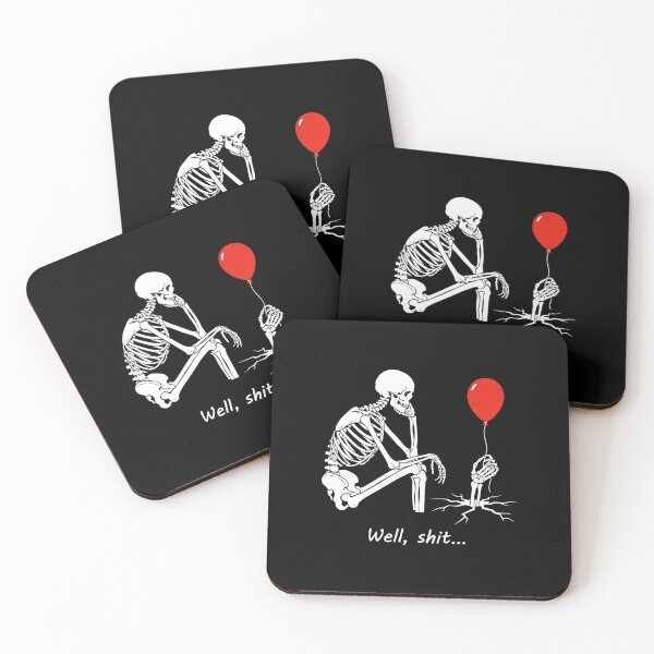 Item preview, Skeleton Lost Balloon Well Shit Funny Saying Quote Men Women designed and sold by Dmo3HarkoArt.