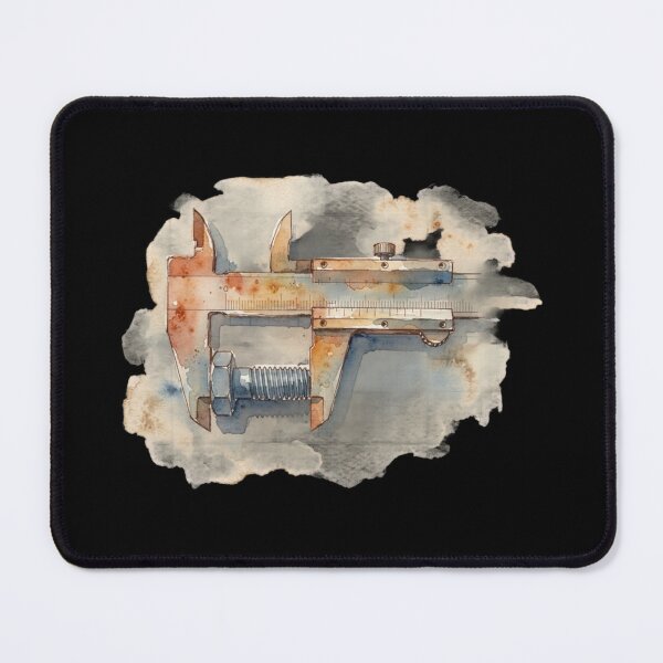 Item preview, Vintage Watercolor Vernier Caliper Engineering Art designed and sold by bvdesignart.