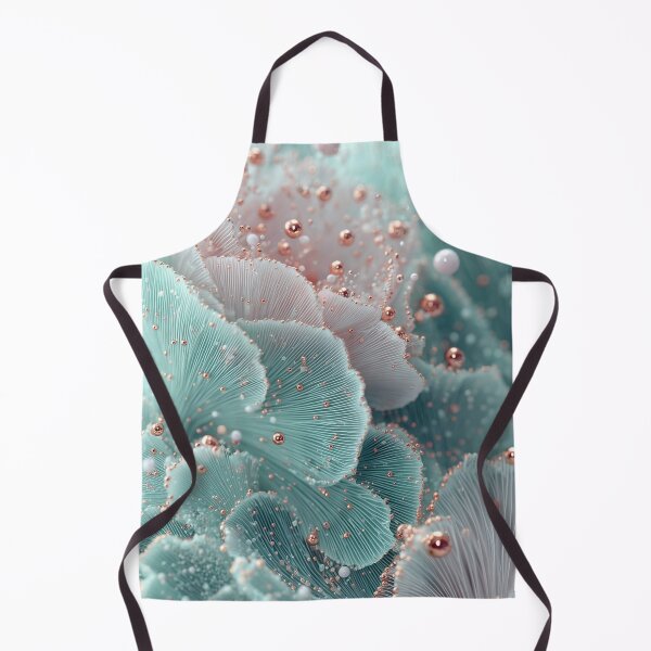 Item preview, Abstract Mint Green and Rose Gold 3D Floral Macro — Delicate Coral Ruffles designed and sold by LYAN-STORE.