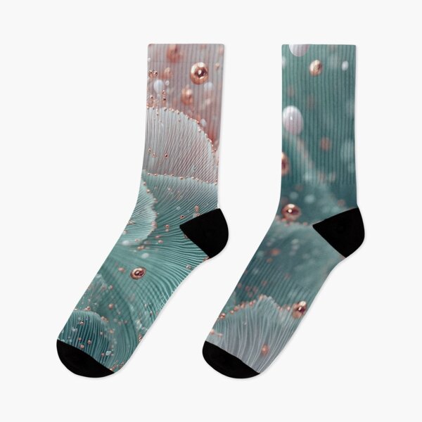 Item preview, Abstract Mint Green and Rose Gold 3D Floral Macro — Delicate Coral Ruffles designed and sold by LYAN-STORE.