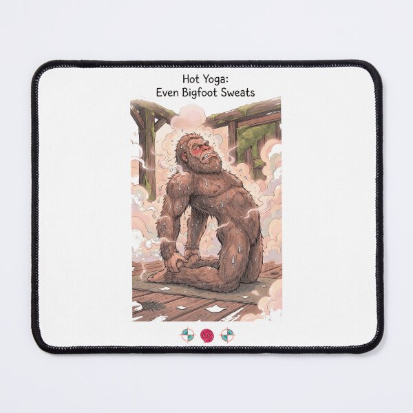 Item preview, Hot Yoga: Even Bigfoot Sweats – Funny Sasquatch Yogi in Camel Pose designed and sold by Whimsy Trail Co.