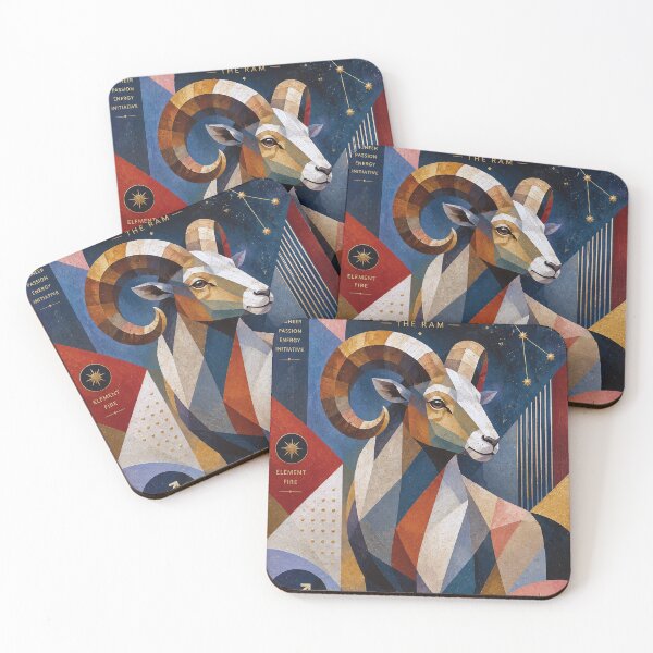 Item preview, Aries Zodiac Sign Painting – Ram Art designed and sold by GalleryKauffeld.